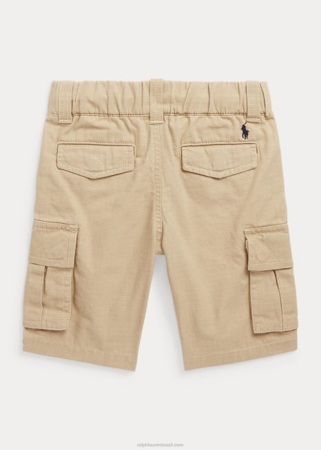 short cargo ripstop de algodão BD6J9775 crianças Ralph Lauren cáqui clássico