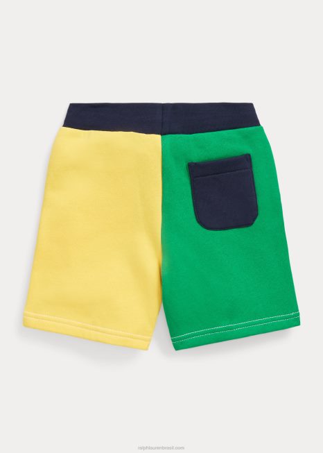 short de lã com cor bloqueada BD6J5796 crianças Ralph Lauren branco multi