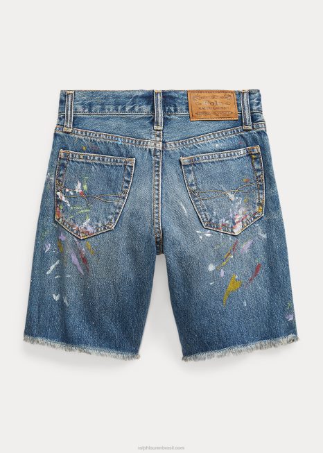 short jeans fino sullivan respingos de tinta BD6J5997 crianças Ralph Lauren hein lava