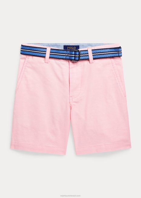 short oxford de algodão de ajuste reto BD6J5793 crianças Ralph Lauren Oxford rosa