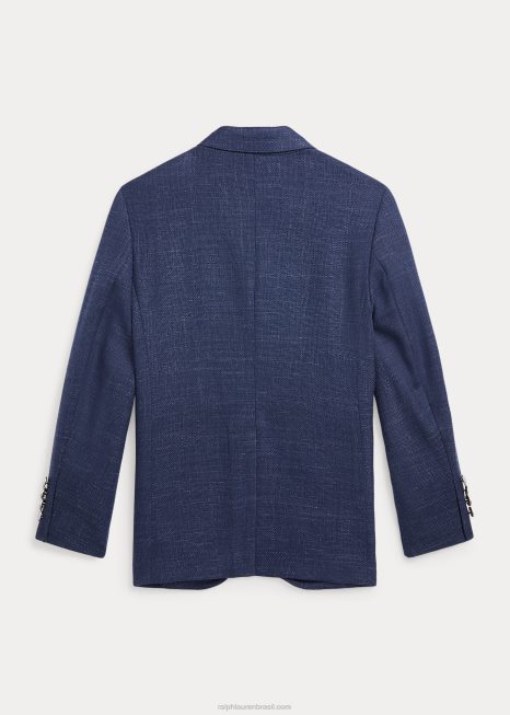blazer de sarja polo macio e elástico BD6J6182 crianças Ralph Lauren marinha