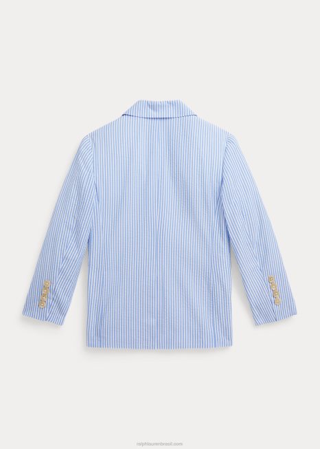 paletó polo listrado BD6J5827 crianças Ralph Lauren Branco azulado