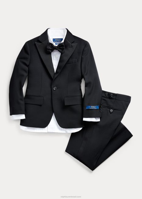 smoking de lã barathea BD6J5707 crianças Ralph Lauren preto