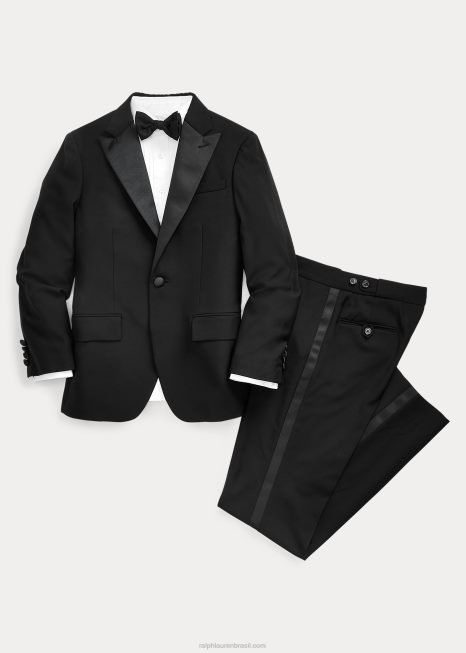 smoking de lã barathea BD6J6006 crianças Ralph Lauren preto