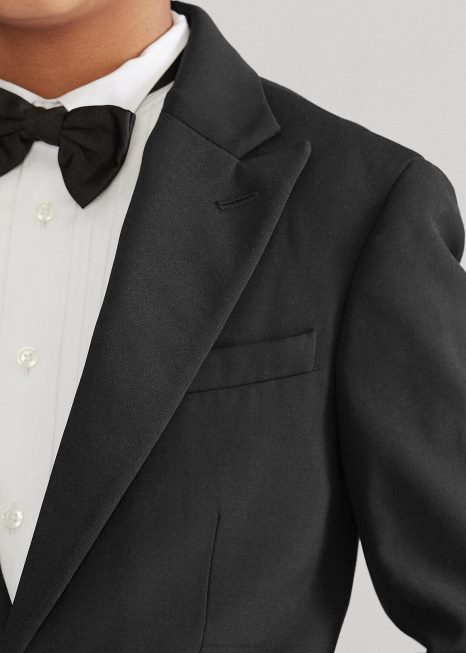 smoking de lã barathea BD6J6006 crianças Ralph Lauren preto