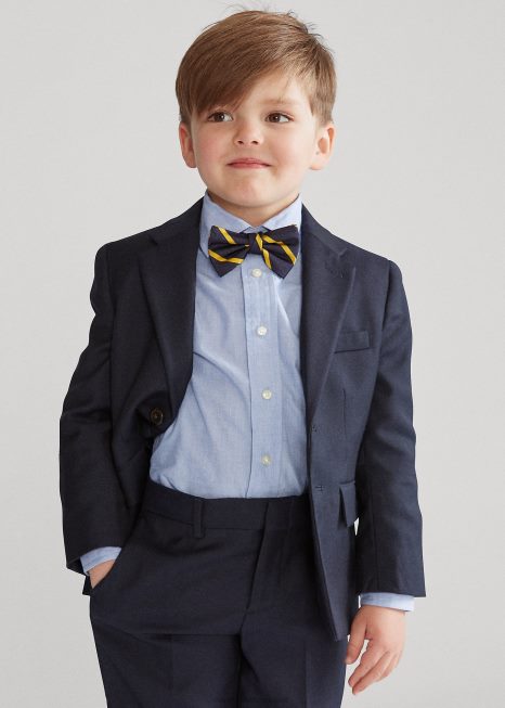 terno de lã leve polo BD6J6444 crianças Ralph Lauren marinha