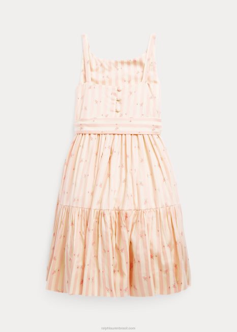 vestido maquineta floral listrado BD6J6872 crianças Ralph Lauren listra floral betina