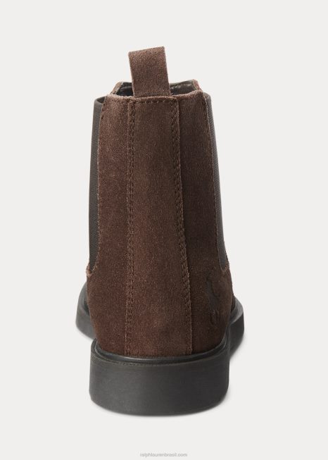 bota chelsea camurça glaston BD6J9888 crianças Ralph Lauren marrom