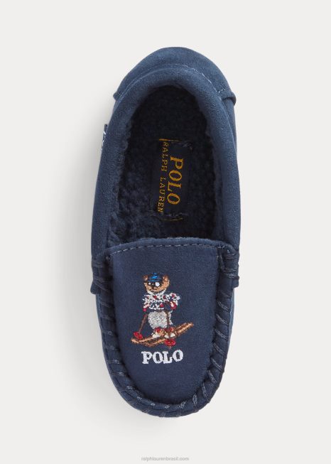 dezi iv polo bear chinelo de camurça sintética BD6J6699 crianças Ralph Lauren