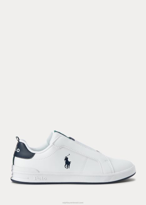 Tênis sem cadarço Heritage Court II BD6J9874 crianças Ralph Lauren branco
