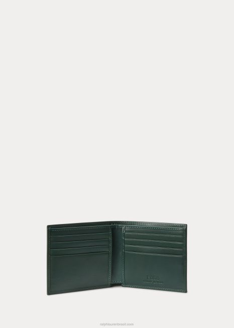 carteira de couro de urso polo BD6J2397 homens Ralph Lauren nova floresta