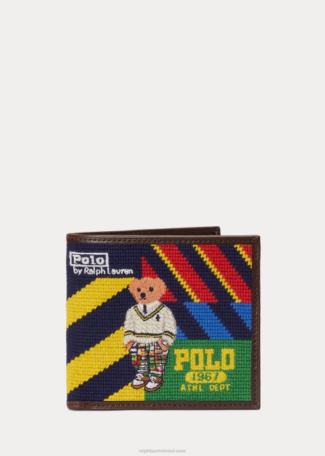 carteira listrada de urso polo BD6J2382 homens Ralph Lauren multi