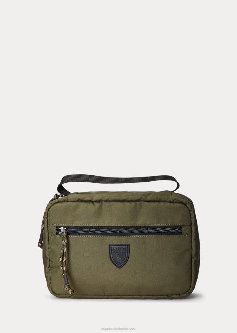 mala de viagem pendurada em lona BD6J2560 homens Ralph Lauren Oliva