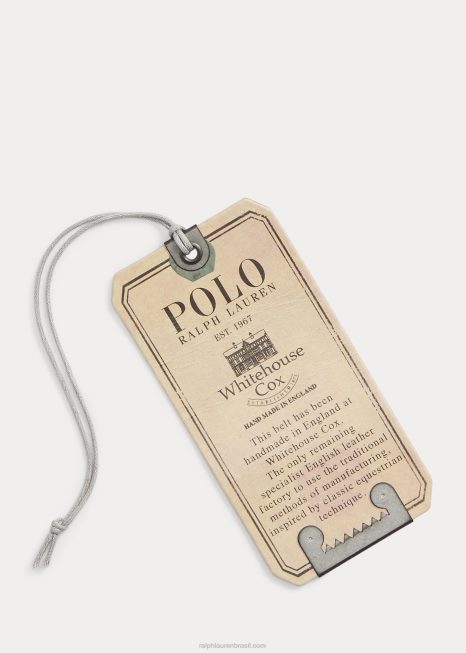 couro bridle e cinto de algodão tecido BD6J2478 homens Ralph Lauren marinha de newport