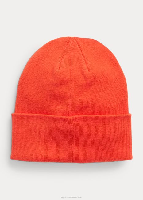 gorro de algodão com logo em camadas BD6J2468 homens Ralph Lauren cume vermelho
