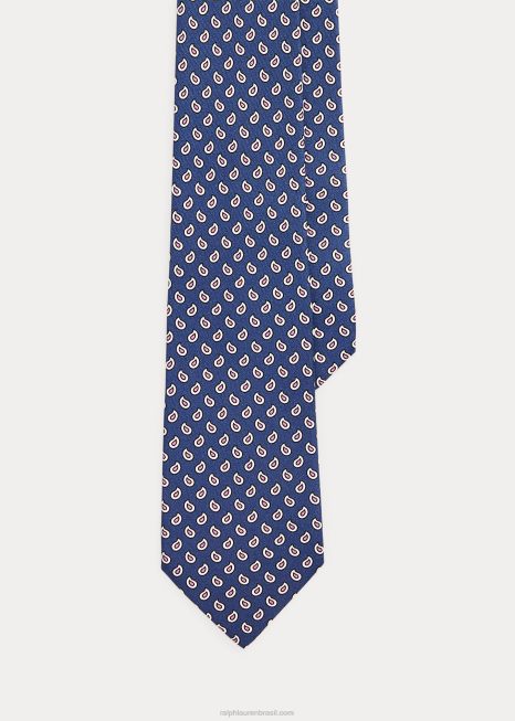 gravata de seda pura BD6J2416 homens Ralph Lauren marinha