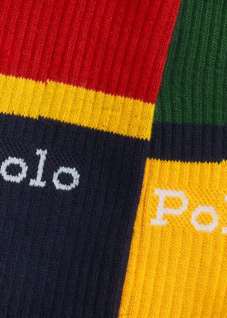 pacote com 6 meias coloridas bloqueadas BD6J2311 homens Ralph Lauren