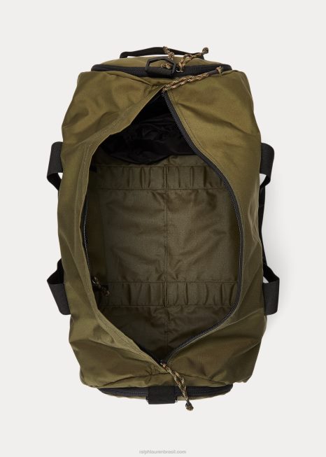 mochila de lona BD6J2555 homens Ralph Lauren Oliva