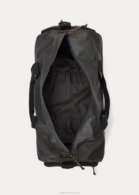 mochila de lona BD6J2556 homens Ralph Lauren cinza