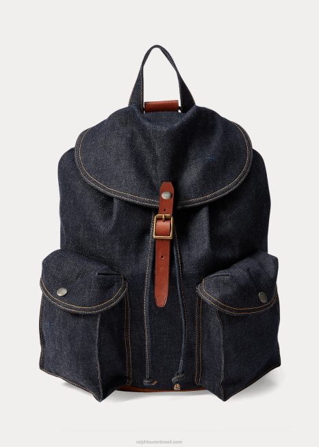 mochila jeans BD6J5148 homens Ralph Lauren índigo verdadeiro