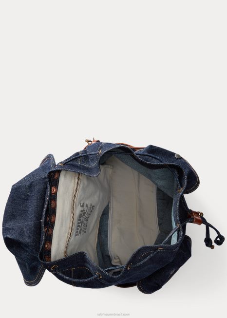 mochila jeans BD6J5148 homens Ralph Lauren índigo verdadeiro