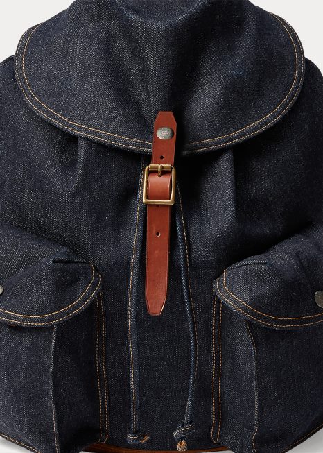 mochila jeans BD6J5148 homens Ralph Lauren índigo verdadeiro
