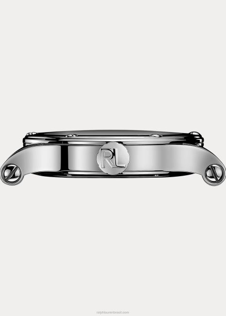 45 mm aço cronômetro BD6J2868 homens Ralph Lauren mostrador preto