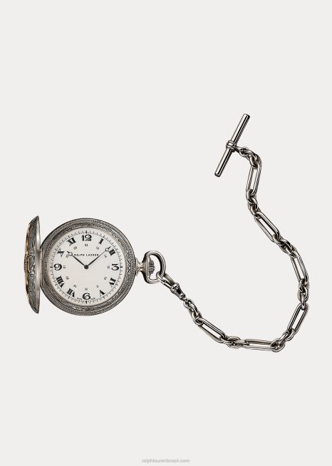 Relógio de bolso em prata de lei de 50 mm BD6J2841 homens Ralph Lauren