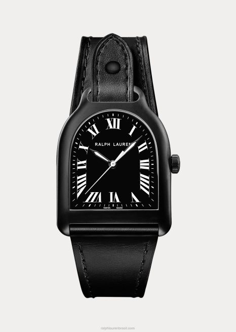 aço médio acabamento preto BD6J2812 homens Ralph Lauren