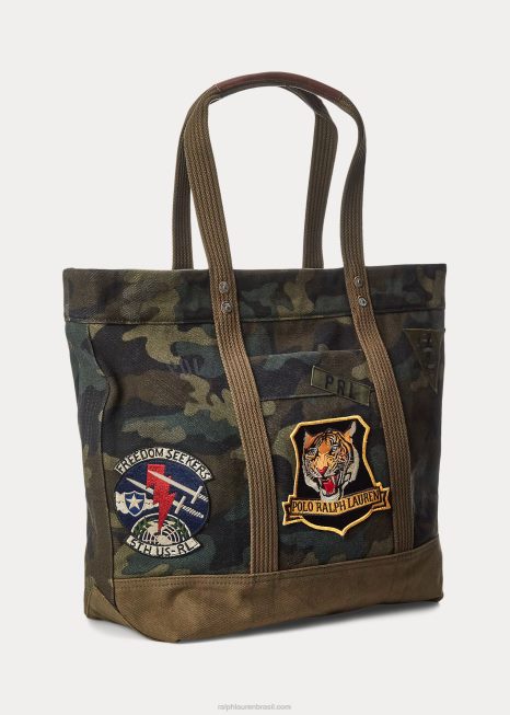 bolsa de lona BD6J8769 homens Ralph Lauren camuflado