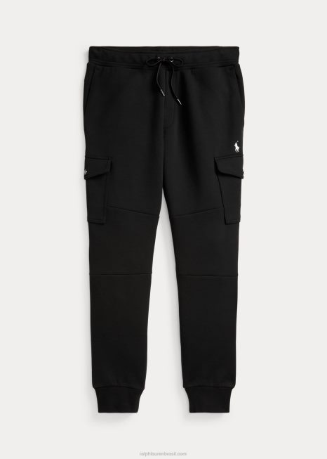 calça cargo jogger malha dupla BD6J477 homens Ralph Lauren preto
