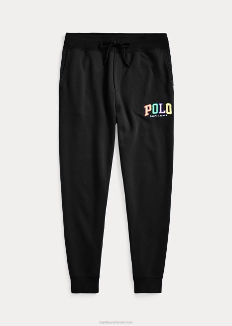 calça jogger com logo de lã rl BD6J688 homens Ralph Lauren preto