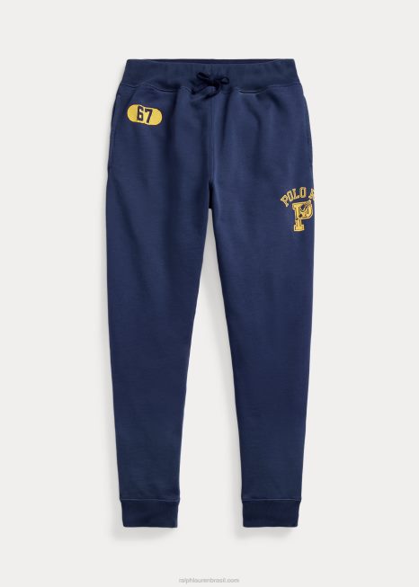 calça jogger gráfica de lã BD6J799 homens Ralph Lauren cobalto escuro