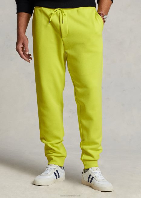calça jogger malha dupla BD6J1528 homens Ralph Lauren laser amarelo
