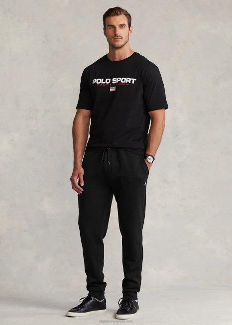 calça jogger malha dupla BD6J1529 homens Ralph Lauren preto