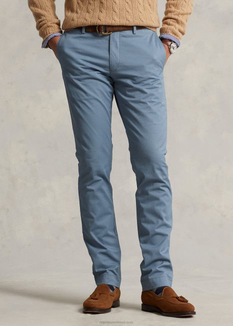 calça chino slim fit BD6J472 homens Ralph Lauren âncora azul