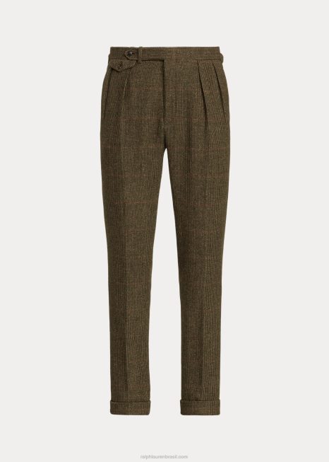 calça de terno da coleção morehouse BD6J1287 homens Ralph Lauren marrom