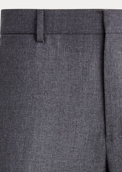 calça oxford de lã BD6J570 homens Ralph Lauren cinza médio