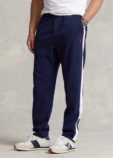 calça de trilha interlock BD6J1481 homens Ralph Lauren marinha refinada