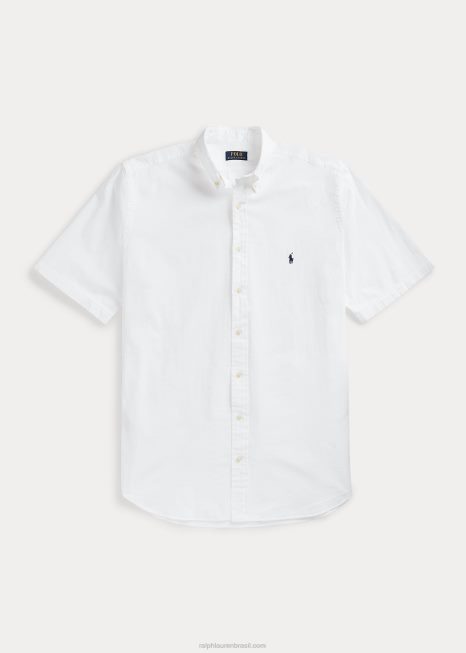 camisa listrada BD6J1597 homens Ralph Lauren branco
