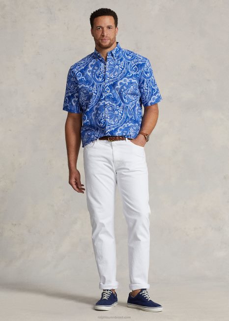 camisa oxford paisley BD6J48 homens Ralph Lauren jerry paisley