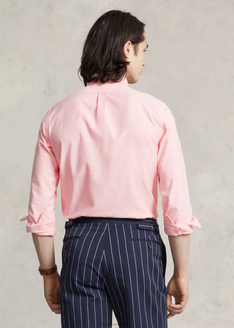 camisa oxford slim fit BD6J604 homens Ralph Lauren rosa