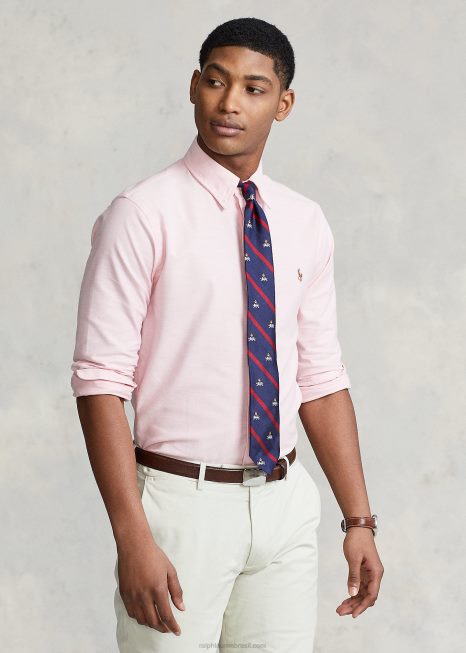 camisa oxford slim fit BD6J604 homens Ralph Lauren rosa