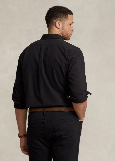 camisa oxford tingida BD6J1511 homens Ralph Lauren preto
