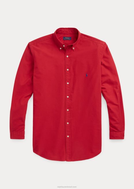 camisa oxford tingida BD6J1516 homens Ralph Lauren rl 2000 vermelho