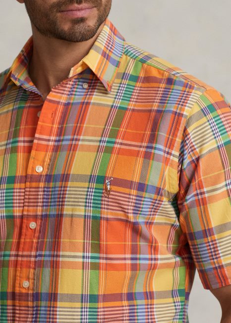 camisa xadrez oxford BD6J1806 homens Ralph Lauren