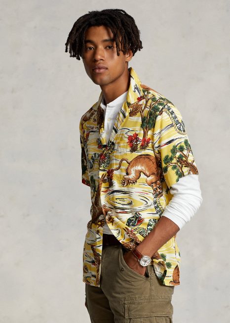 imprimir camisa de acampamento BD6J1050 homens Ralph Lauren multi