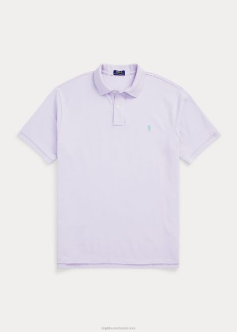 a icônica camisa polo de malha BD6J1828 homens Ralph Lauren flor roxa