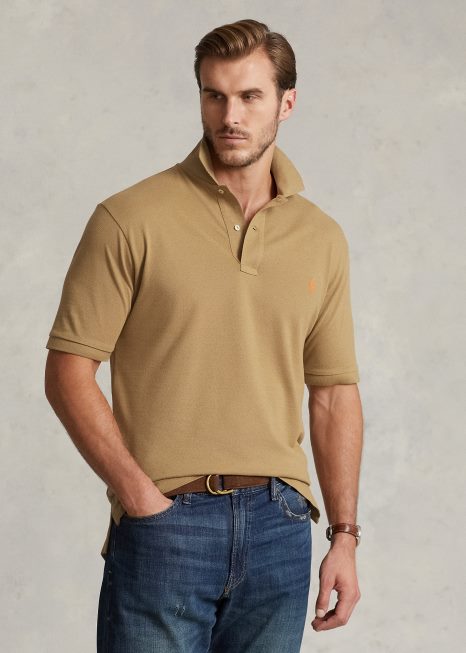 a icônica camisa polo de malha BD6J1834 homens Ralph Lauren surfe de areia