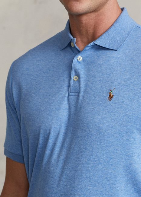 camisa pólo de algodão macio-todos os ajustes BD6J186 homens Ralph Lauren urze real macia